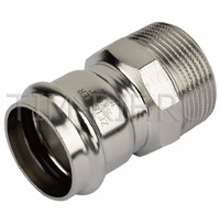 Пресс-фитинг из нержавеющей стали с наружной резьбой 18mm*1/2 TIM ZTI.501.001804
