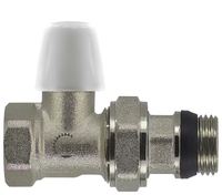 Клапан радиаторный 1/2x3/4 настроечный прямой с кольцевым уплотнением быстрого монтажа под евроконус TIM RD222.02E