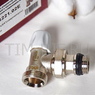 Клапан радиаторный 1/2"x3/4 настроечный угловой с кольцевым уплотнением быстрого монтажа под евроконус TIM RS221.02E