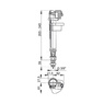 Впускной механизм 3/8 боковой подвод AlcaPlast A17-1