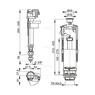 Арматура для унитаза 3/8 клапан с нижней подводкой AlcaPlast SA2000S-1