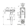 Арматура для унитаза 1/2 клапан с боковой подводкой AlcaPlast SA2000