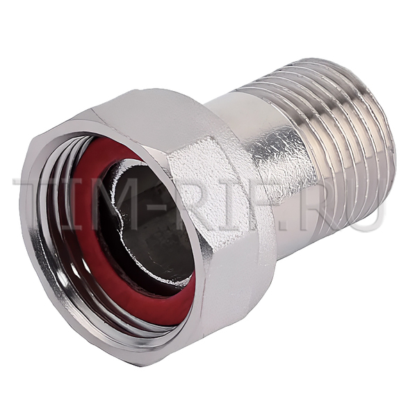 Полусгон 11/2"*1" с накидной гайкой и наружной резьбой никелированный ZEISSLER Zsr.165.080806