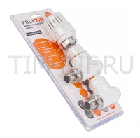 PPR Комплект термостатический клапан 20*1/2 прямой с колпачком, термостатическая головка Tpp3081.k.2002