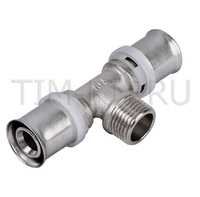 Пресс-фитинг Тройник ДУ-20х3/4х20 Нар резьба TIM F-T2003MN
