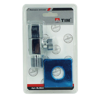 Угловой кран 1/2"-3/4" хром квадратный TIM BL5823